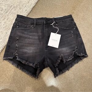 Kancan Denim Shorts Black